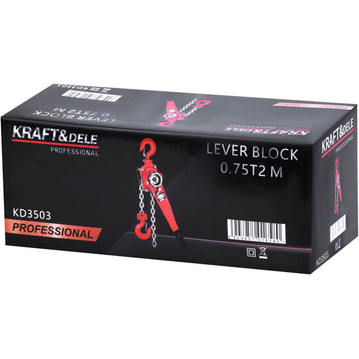 Wciągarka dźwigniowa 0,75T 2m KD3503