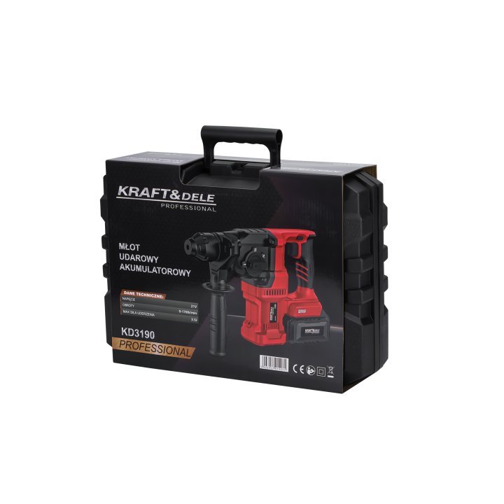 Młot udarowy akumulatorowy 21V 3.5J  BEZSZCZOTKOWY 2 x 4Ah KD3190