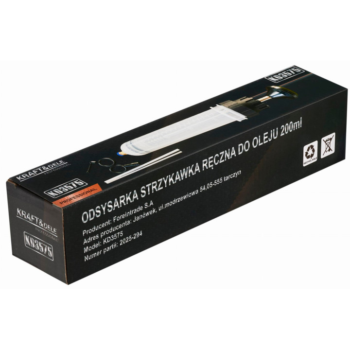 Odsysarka strzykawka ręczna 200 ml KD3575