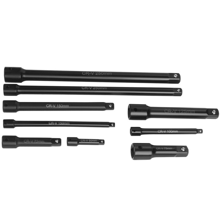 Zestaw przedłużek udarowych 9el. 1/4" 3/8" 1/2" KD12532