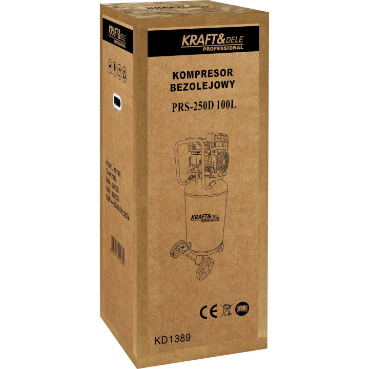 Kompresor bezolejowy 100l 3000W KD1389