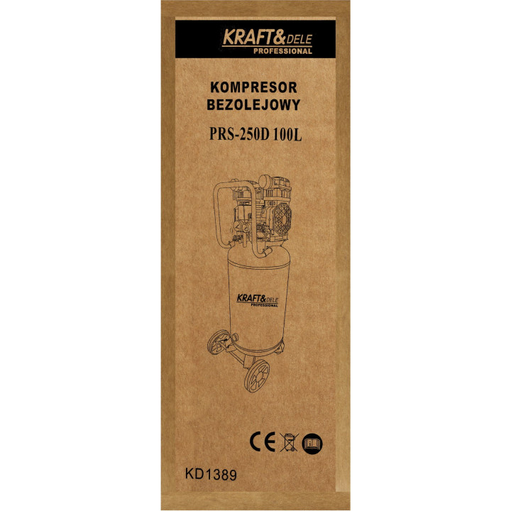 Kompresor bezolejowy 100l 3000W KD1389
