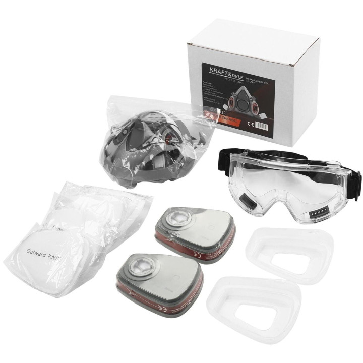 OKULARY + MASKA Z FILTREM KD10032