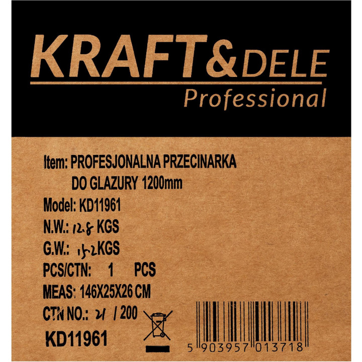 PRZECINARKA DO GLAZURY 1200MM + TORBA KD11961