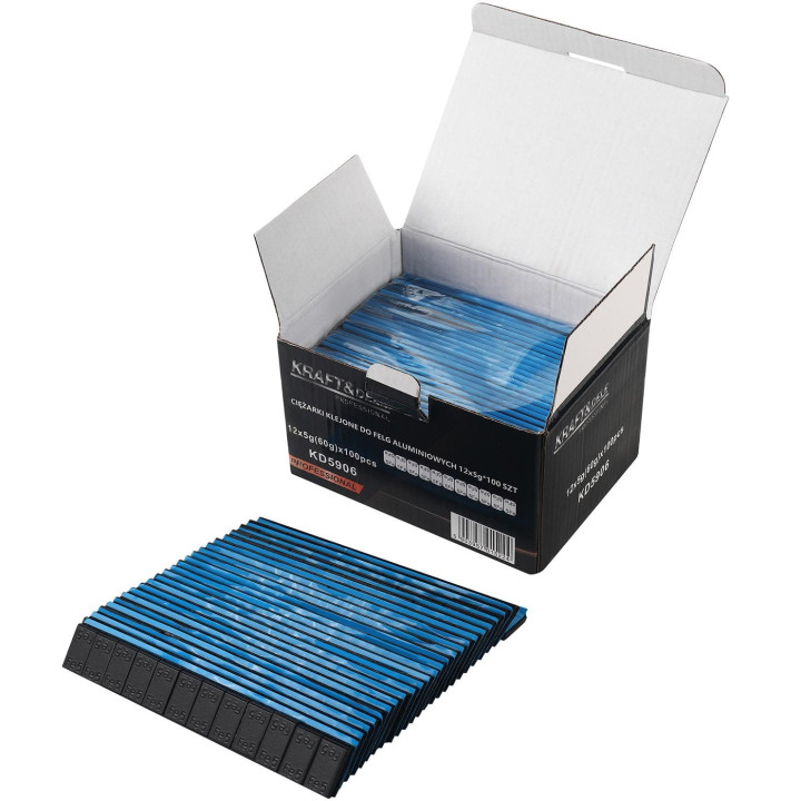 Ciężarki klejone do felg aluminiowych 12x5g 100 sztuk KD5906