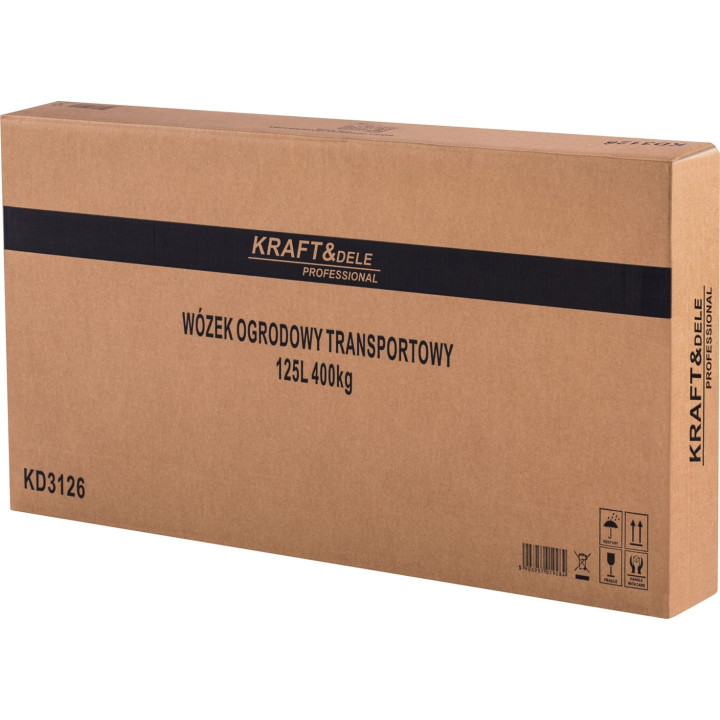 WÓZEK OGRODOWY TRANSPORTOWY 125L 400KG KD3126