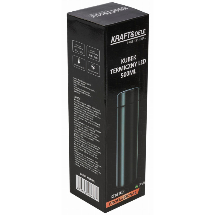 Kubek termiczny 500ml dotykowy LED KD4102