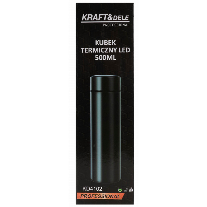 Kubek termiczny 500ml dotykowy LED KD4102