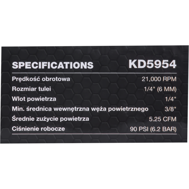 SZLIFIERKA PNEUMATYCZNA KĄTOWA KD5954