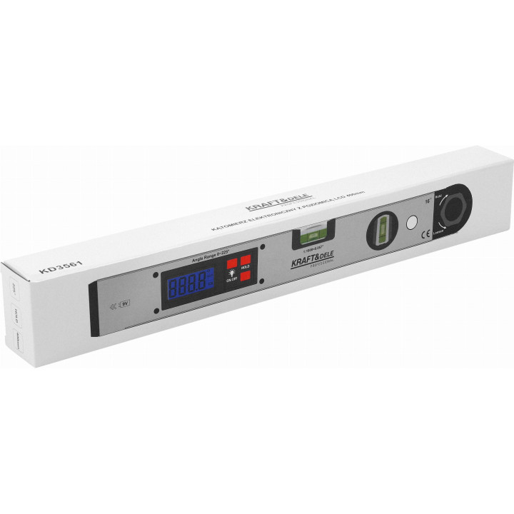 KĄTOMIERZ ELEKTR. Z POZIOMNICA LCD 400 MM KD3561