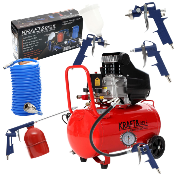 KOMPRESOR 50L + ZESTAW PNEUMATYCZNY KD401 K3