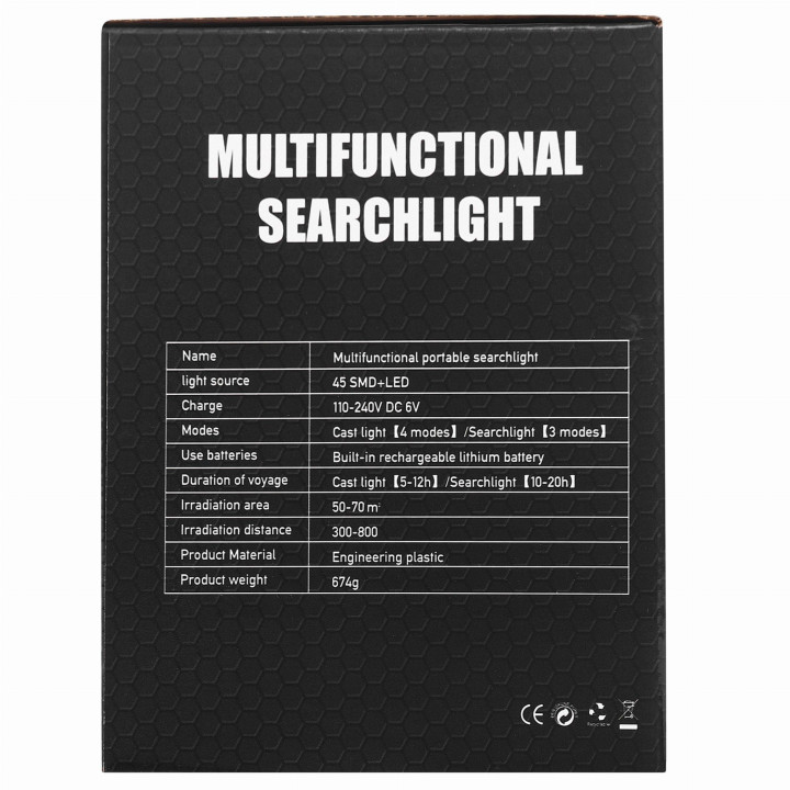 Latarka LED akumulatorowa Powerbank KD1249