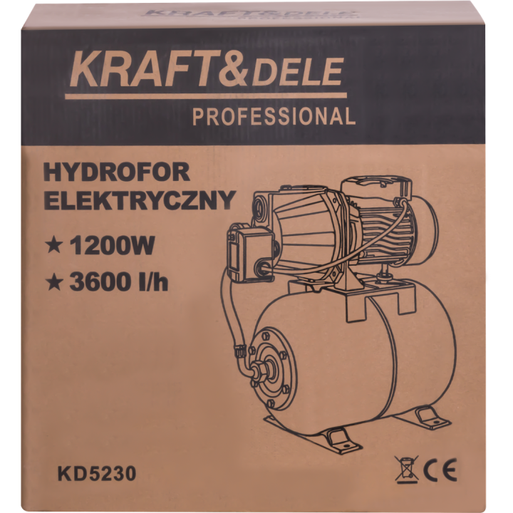 HYDROFOR 1200W 3600L/H ZBIORNIK 24L KD5230