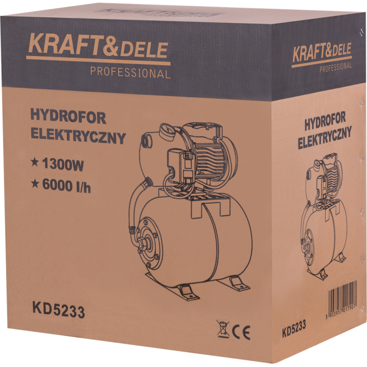 HYDROFOR 1300W 6000L/H ZBIORNIK 50L KD5233