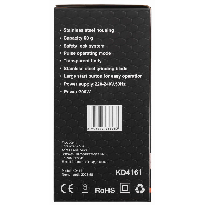 MŁYNEK DO KAWY 60G 300W KD4161