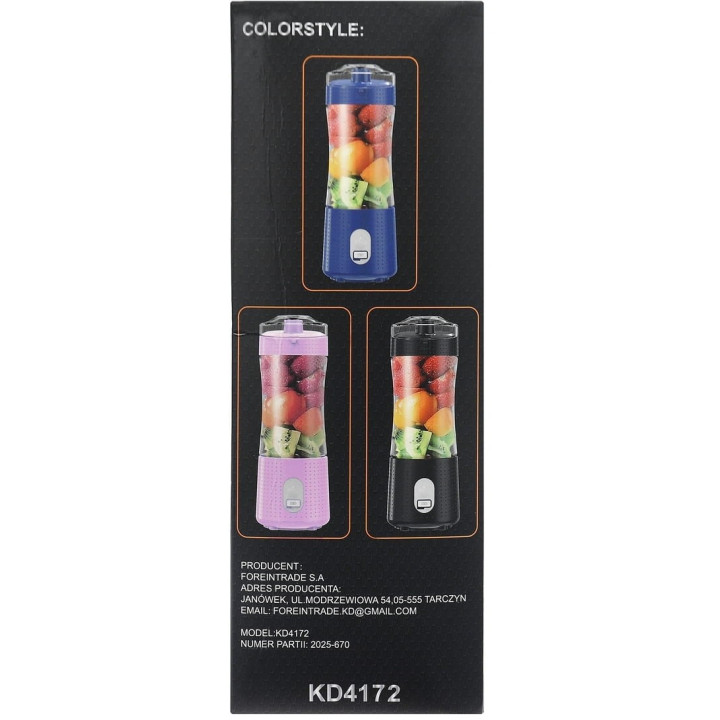 Blender akumulatorowy USB-C 380ml / 2x3000mAh KD4172