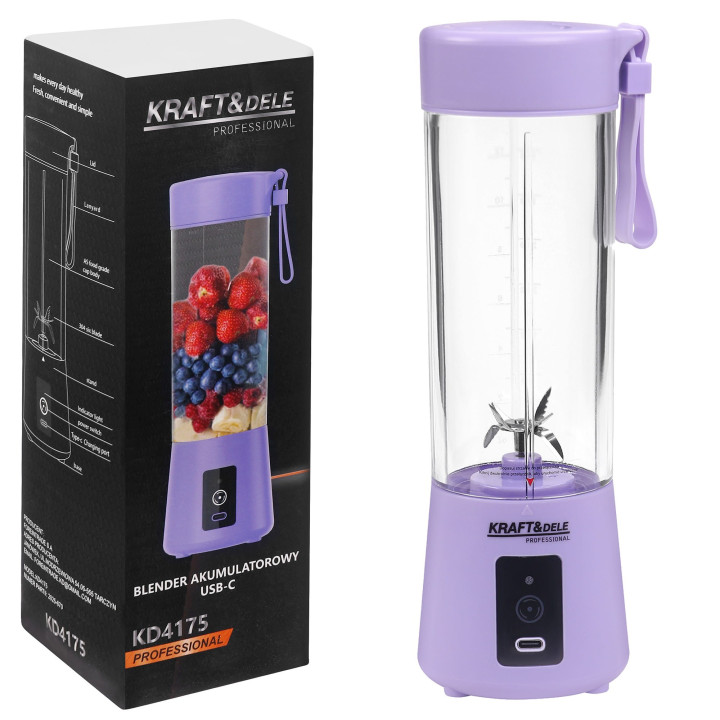 Blender akumulatorowy USB-C 400ml / 2x3000mAh KD4175