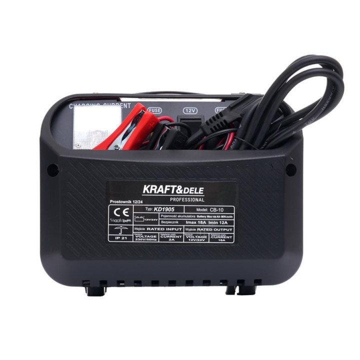 Prostownik samochodowy 12V 24V 10A 60Ah KD1905