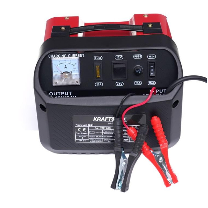 Prostownik samochodowy 12V 24V 10A 60Ah KD1905