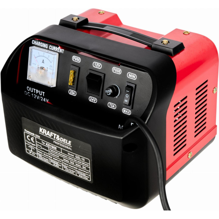 Prostownik samochodowy 12V 24V 20A 200Ah KD1907
