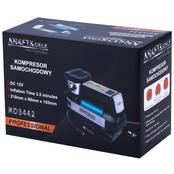 KOMPRESOR SAMOCHODOWY 12V KD3442