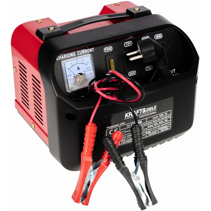 Prostownik samochodowy 12V 24V 20A 200Ah KD1907