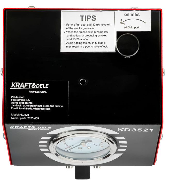 Generator dymu do sprawdzania szczelności układów 12V 9l/min 30ml KD3521