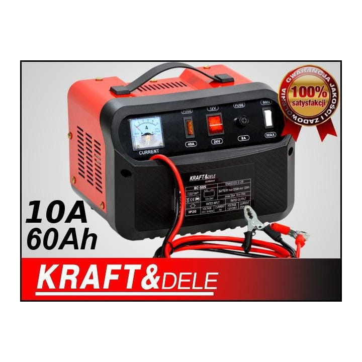 Prostownik samochodowy 12V 24V 10A 60Ah KD1905
