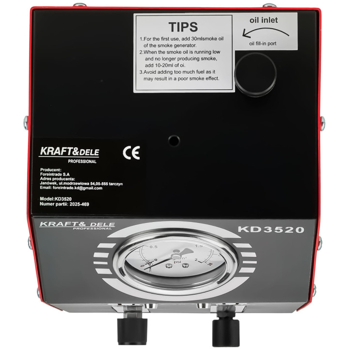 Generator dymu do sprawdzania szczelności układów 12V 9l/min 30ml KD3520