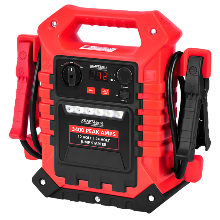 JUMP-STARTER 3400/1400A 12/24V+OŚWIETLENIE KD5345
