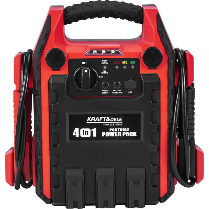 JUMP-STARTER 4w1 1200/600A 22Ah 12V + OŚWIETLENIE + KOMPRESOR KD5346