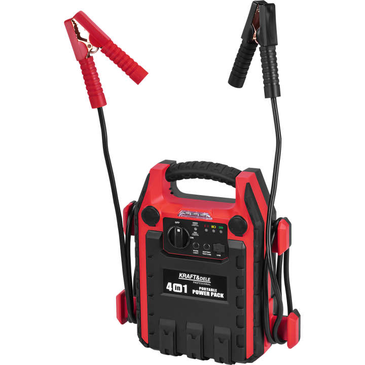 JUMP-STARTER 4w1 1200/600A 22Ah 12V + OŚWIETLENIE + KOMPRESOR KD5346