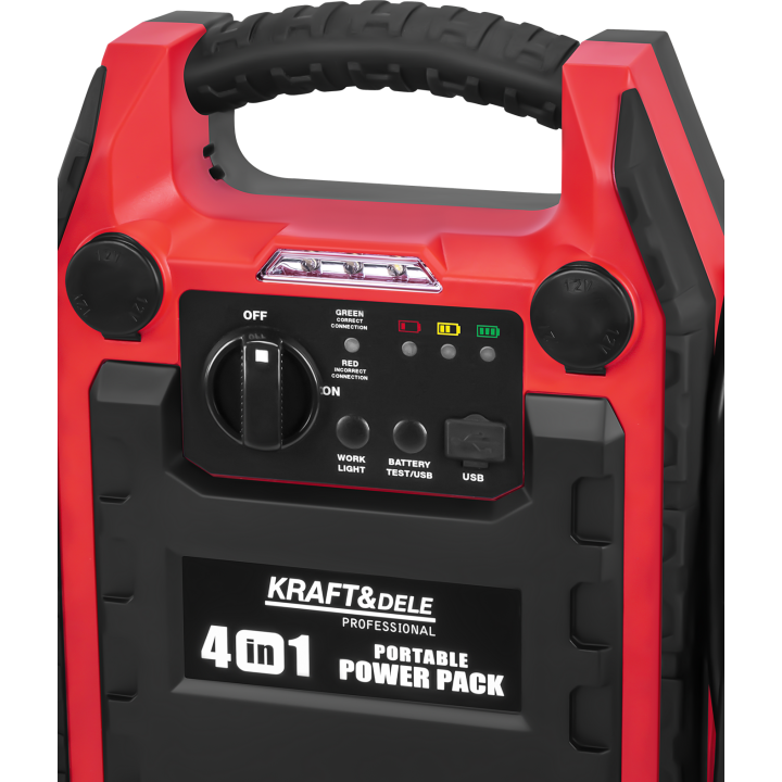 JUMP-STARTER 4w1 1200/600A 22Ah 12V + OŚWIETLENIE + KOMPRESOR KD5346