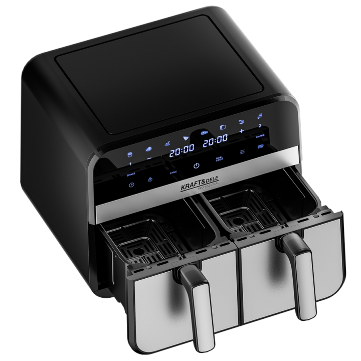 FRYTKOWNICA BEZTŁUSZCZOWA AIRFRYER 9L 2500W DWIE KOMORY +LCD KD4180