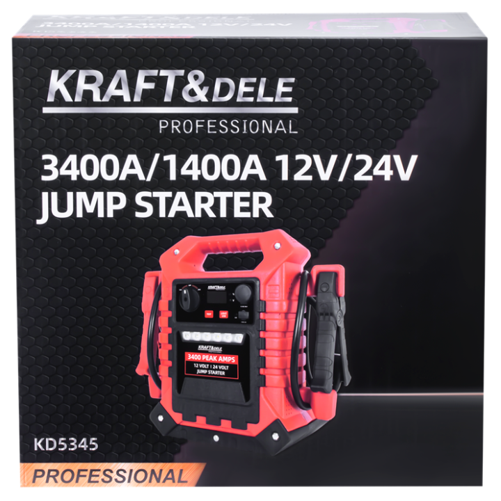 JUMP-STARTER 3400/1400A 12/24V+OŚWIETLENIE KD5345