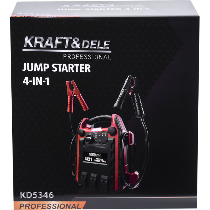 JUMP-STARTER 4w1 1200/600A 22Ah 12V + OŚWIETLENIE + KOMPRESOR KD5346