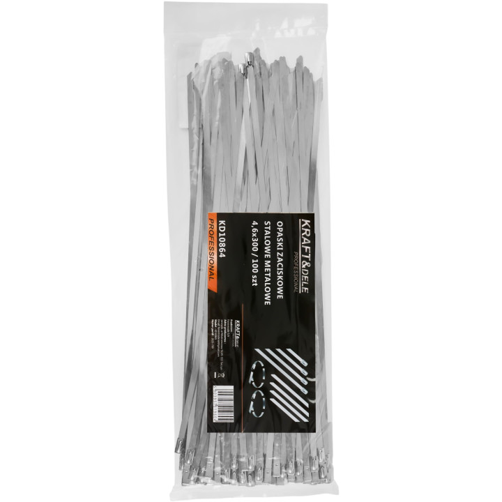 OPASKI ZACISKOWE STALOWE/METALOWE 4,6 x 300 100EL. KD10864