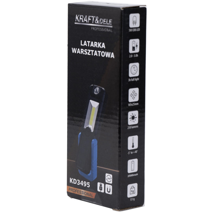 LATARKA WARSZTATOWA LED 250LM 2500mAh KD3495