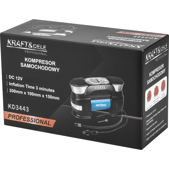 KOMPRESOR SAMOCHODOWY 7BAR 250W KD3443