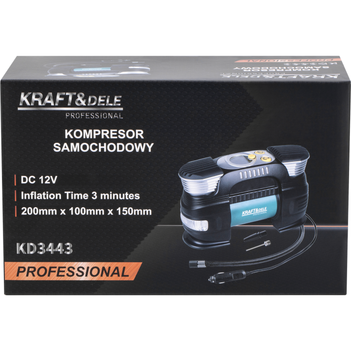 KOMPRESOR SAMOCHODOWY 7BAR 250W KD3443