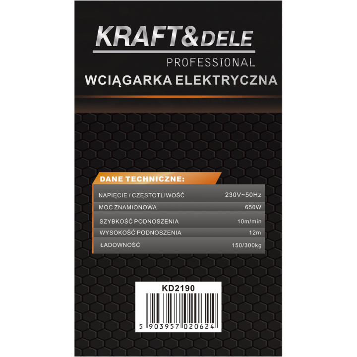 WYCIĄGARKA ELEKTRYCZNA 230V 650W KD2190