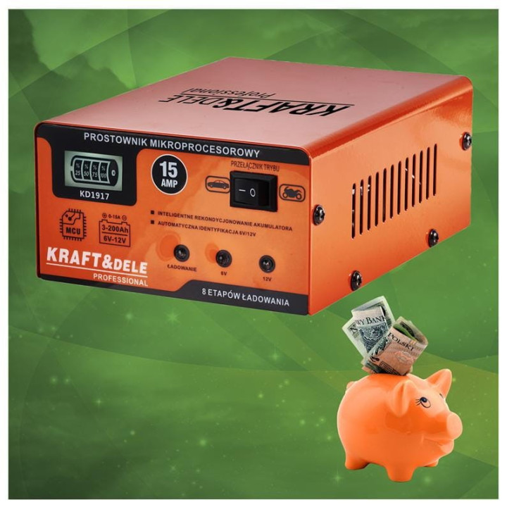PROSTOWNIK MIKROPROCESOROWY 15AMP 6/12V KD1917