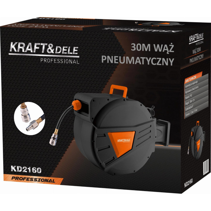 Wąż pneumatyczny zwijany 30m+2m 1/4" KD2160
