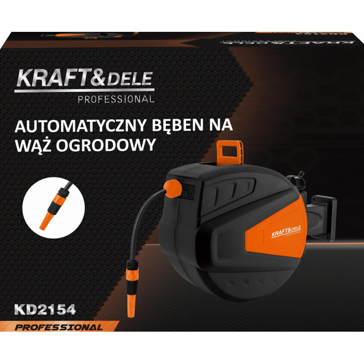 WĄŻ OGRODOWY ZWIJANY 25M+2M 1/2" KD2154