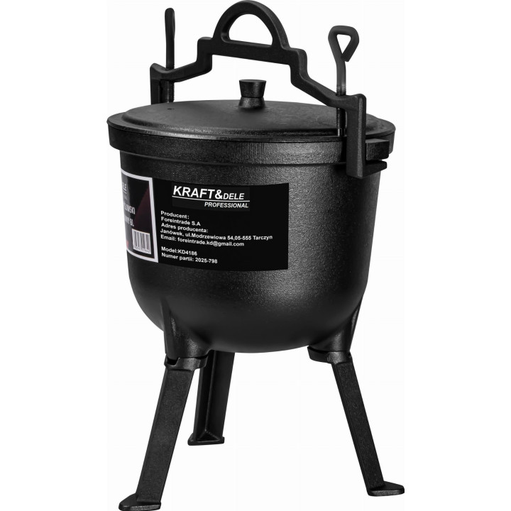 Kociołek myśliwski / Garnek żeliwny 8L KD4186