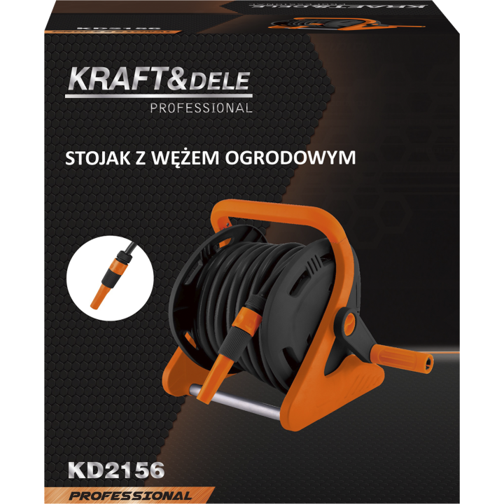 STOJAK Z WĘŻEM OGRODOWYM 20M+2M 1/2" KD2156