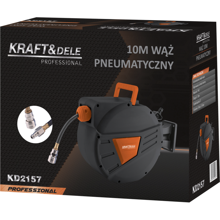WĄŻ PNEUMATYCZNY ZWIJANY 10M 1/4" KD2157