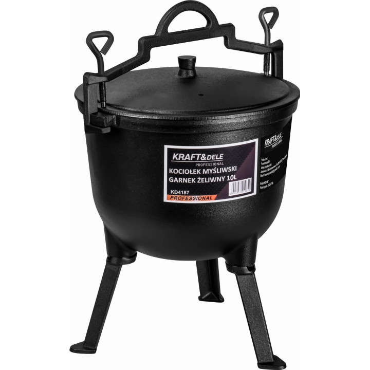 Kociołek myśliwski / Garnek żeliwny 10L KD4187