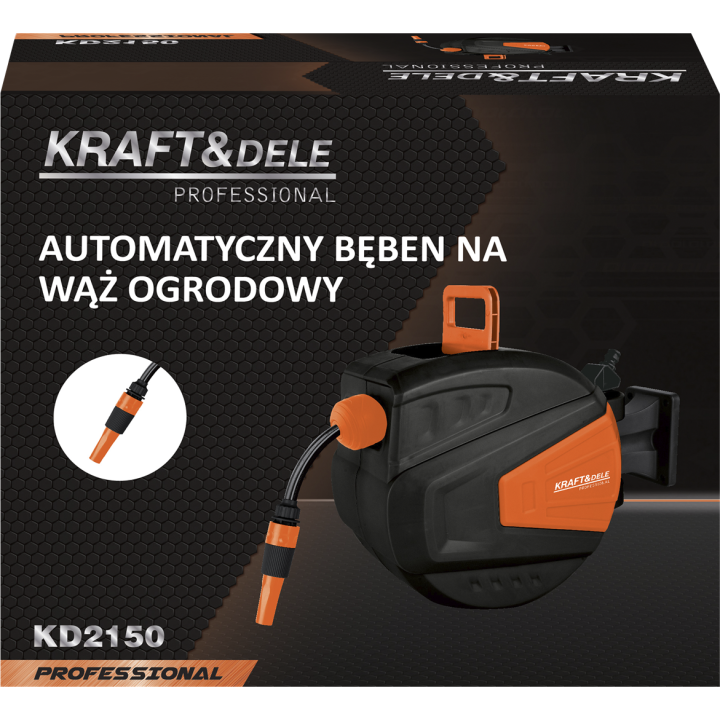WĄŻ OGRODOWY ZWIJANY 10M+1M 5/16" KD2150