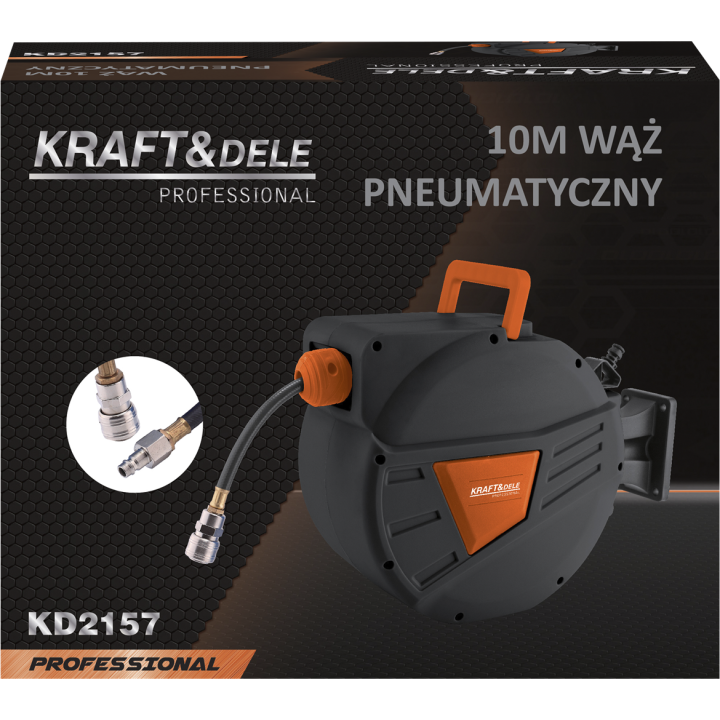 WĄŻ PNEUMATYCZNY ZWIJANY 10M 1/4" KD2157